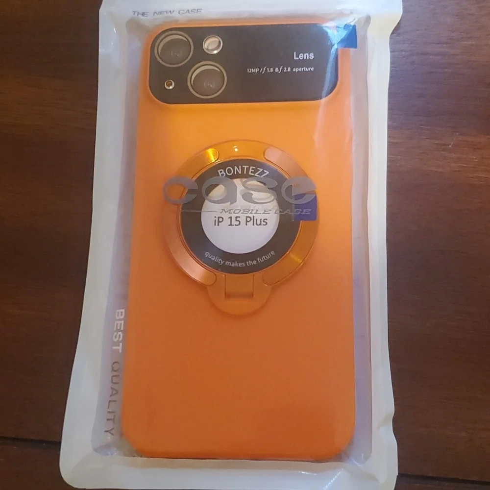 Magnetic Ring Holder case for Iphone 15 screen protector